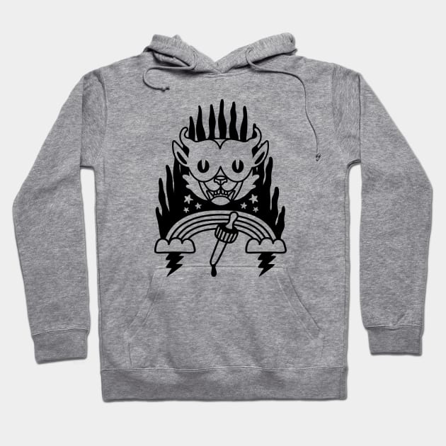 Trippy Dream Cat Hoodie by Strymon Art